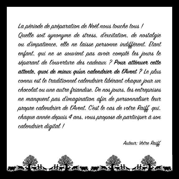 Calendrier de l'Avent 2024 - Gagnant(e) du Jour 19
