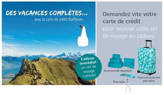 Commandez votre carte de crédit et recevez un set de voyage en cadeau !